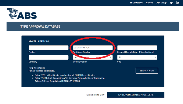 American Bureau of Shipping (ABS) Certificate_Shanghai Songjiang Group ...